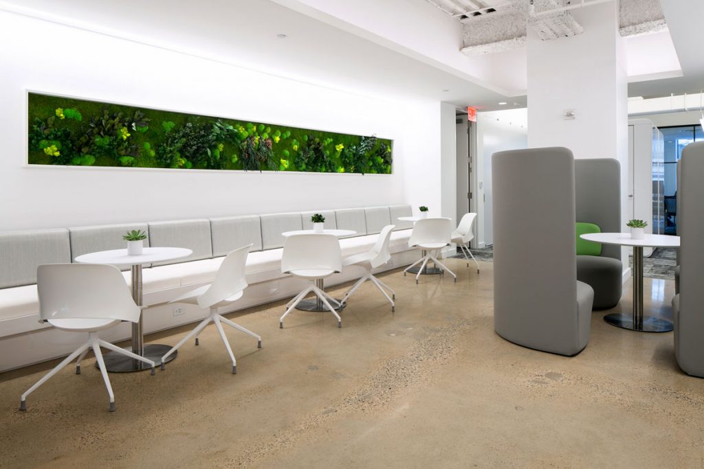 Humanscale Waiting Area Humanscale HQ - Garden On The Wall